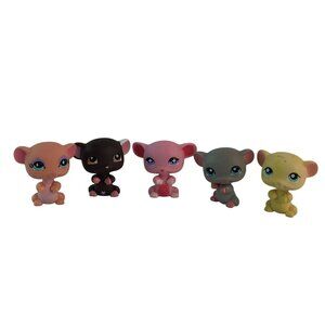 Littlest‎ Pet Shop LPS Mouse #588/448/80/538 Mice Lot of 5